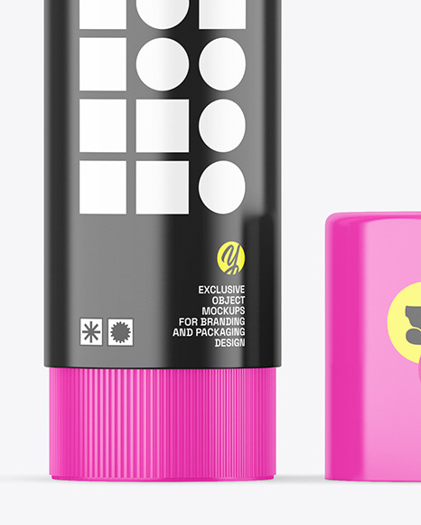 Glossy Lip Balm Tube Mockup