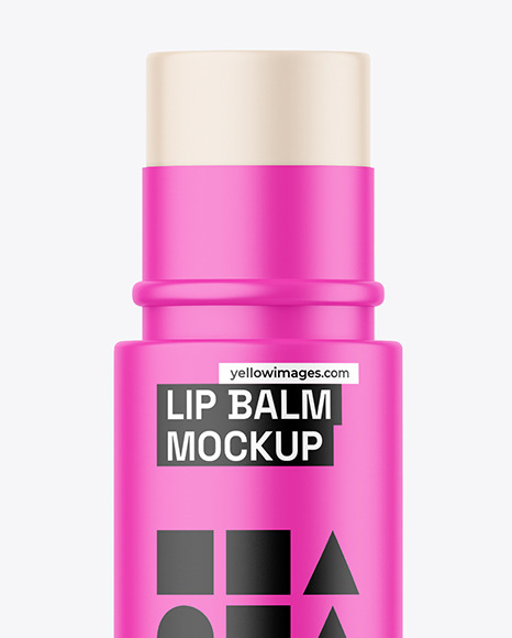 Matte Lip Balm Tube Mockup