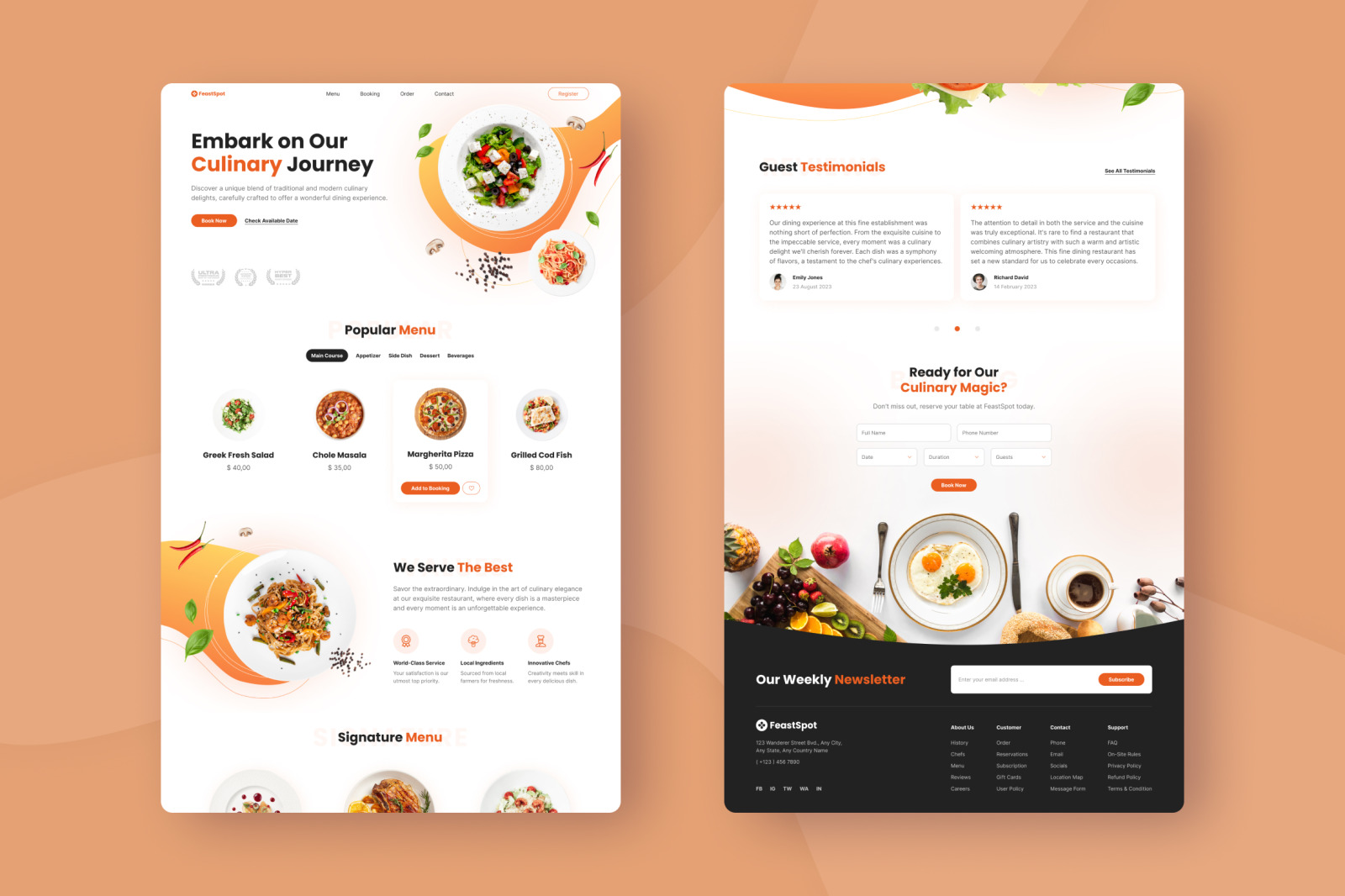 FeastSpot - Restaurant Landing Page