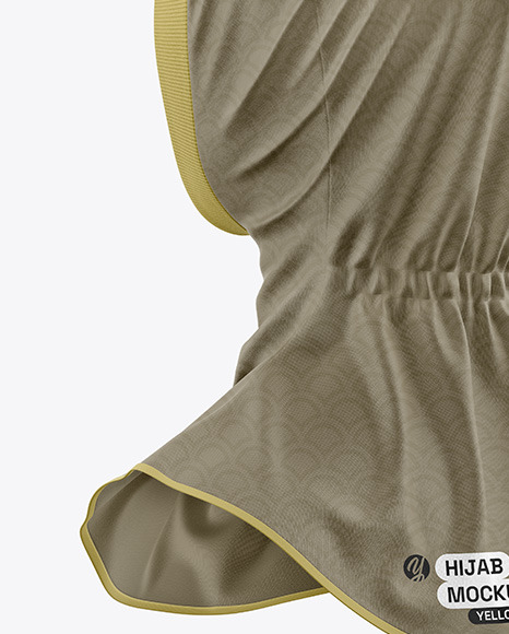 Women's Sport Hijab Mockup - Back Half Side View