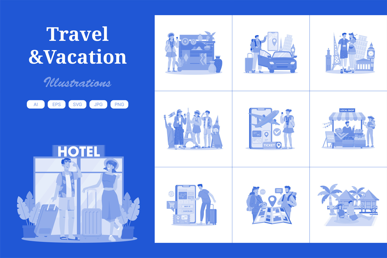 M711_Travel & Vacation Illustration_Part 01 M711_Travel & Vacation Illustration_Part 01
