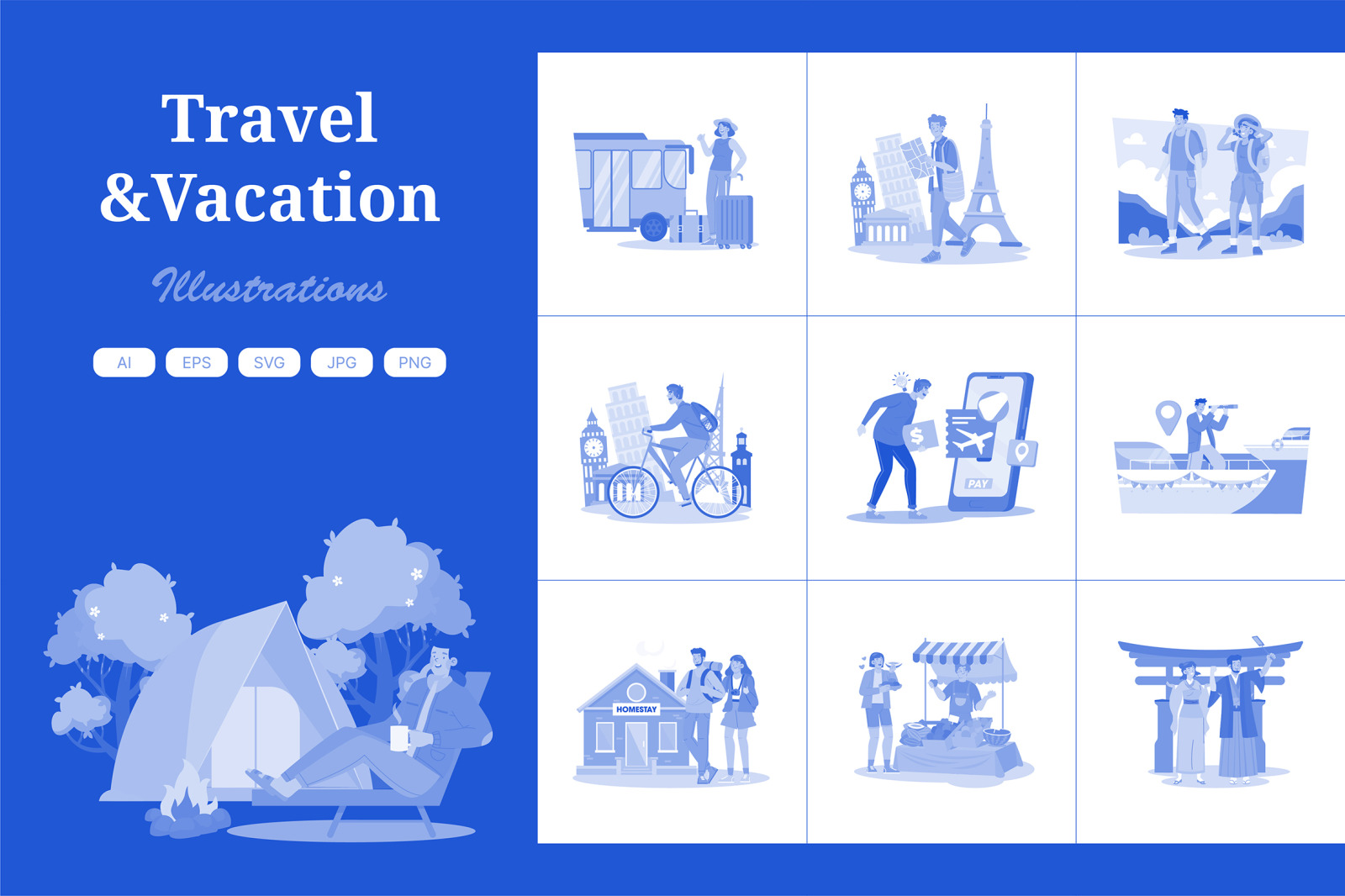 M711_Travel & Vacation Illustration_Part 02 M711_Travel & Vacation Illustration_Part 02