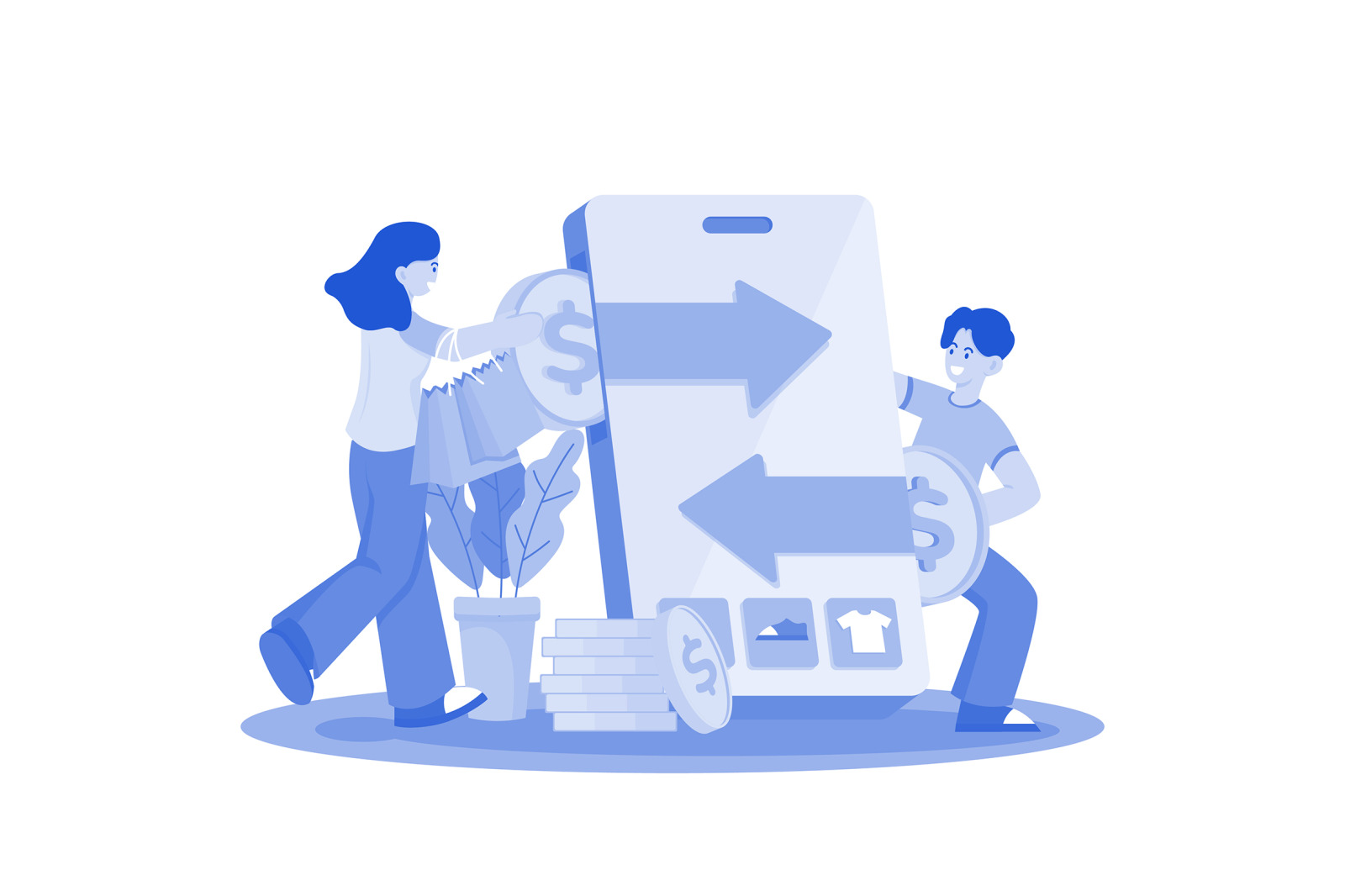 M708_Online Shopping Illustration Pack M708_Online Shopping Illustration Pack