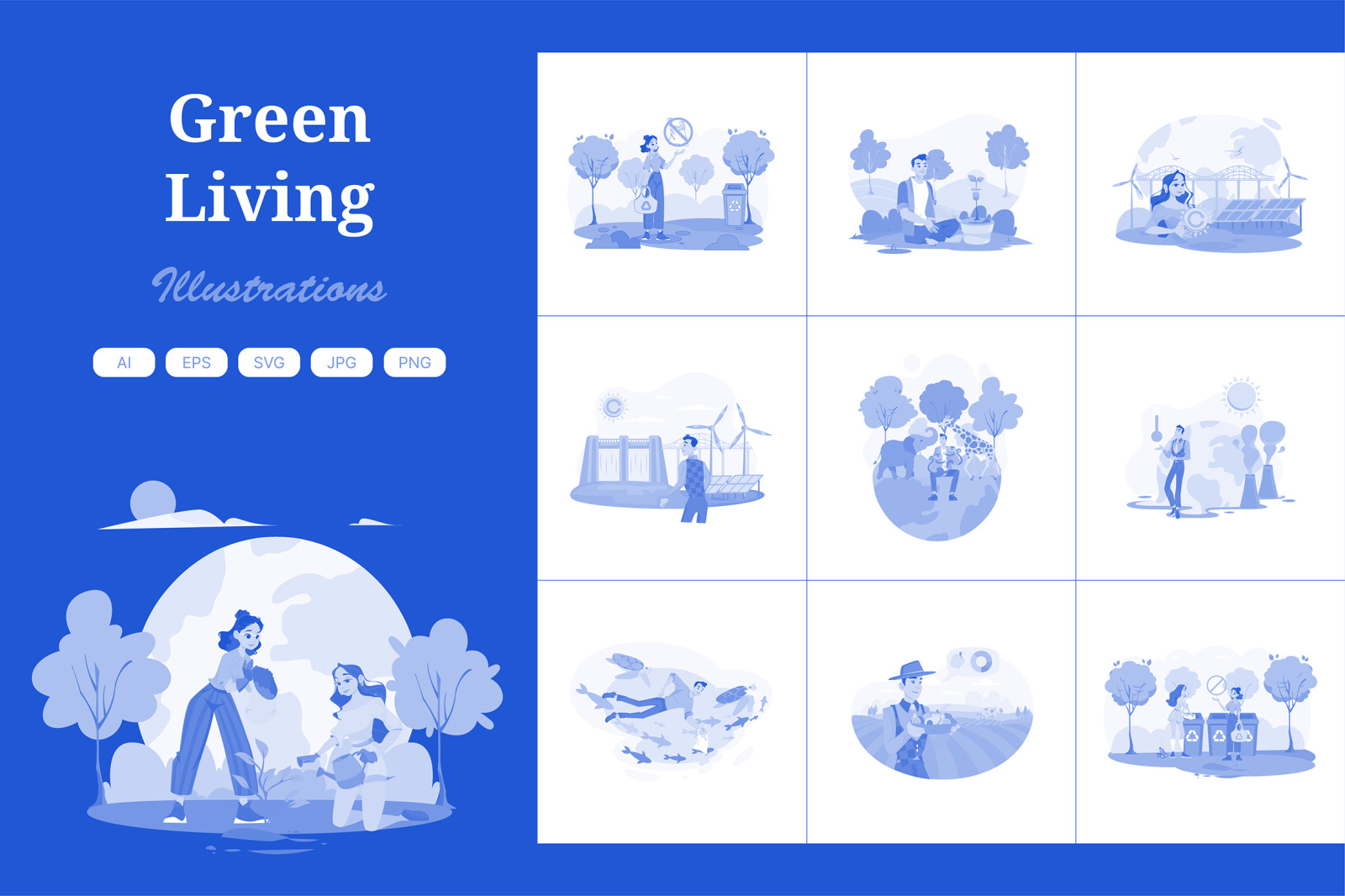 M707_Green Living Illustration Pack M707_Green Living Illustration Pack