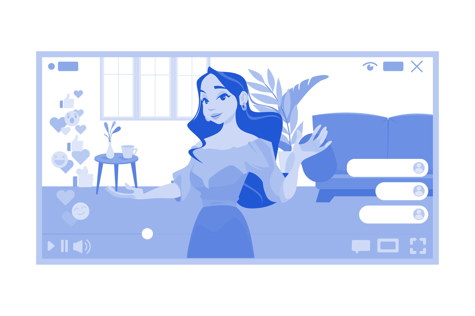 M705_Video Streaming Illustration Pack M705_Video Streaming Illustration Pack