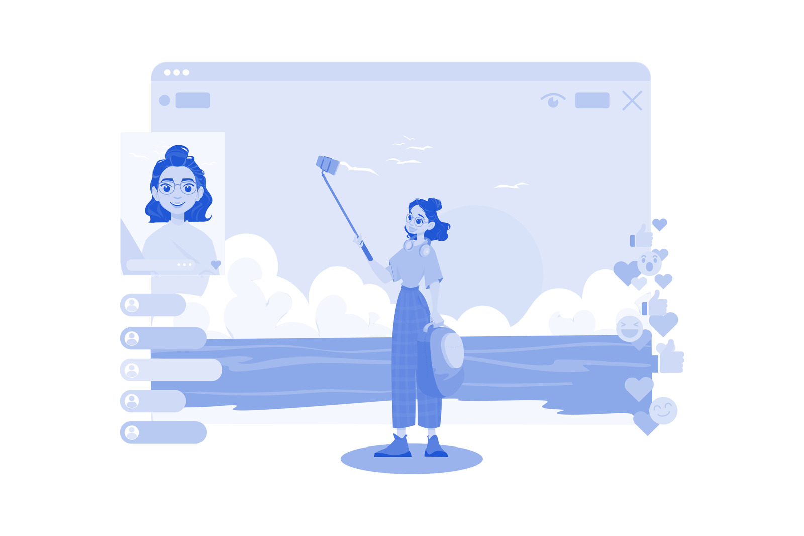 M705_Video Streaming Illustration Pack M705_Video Streaming Illustration Pack