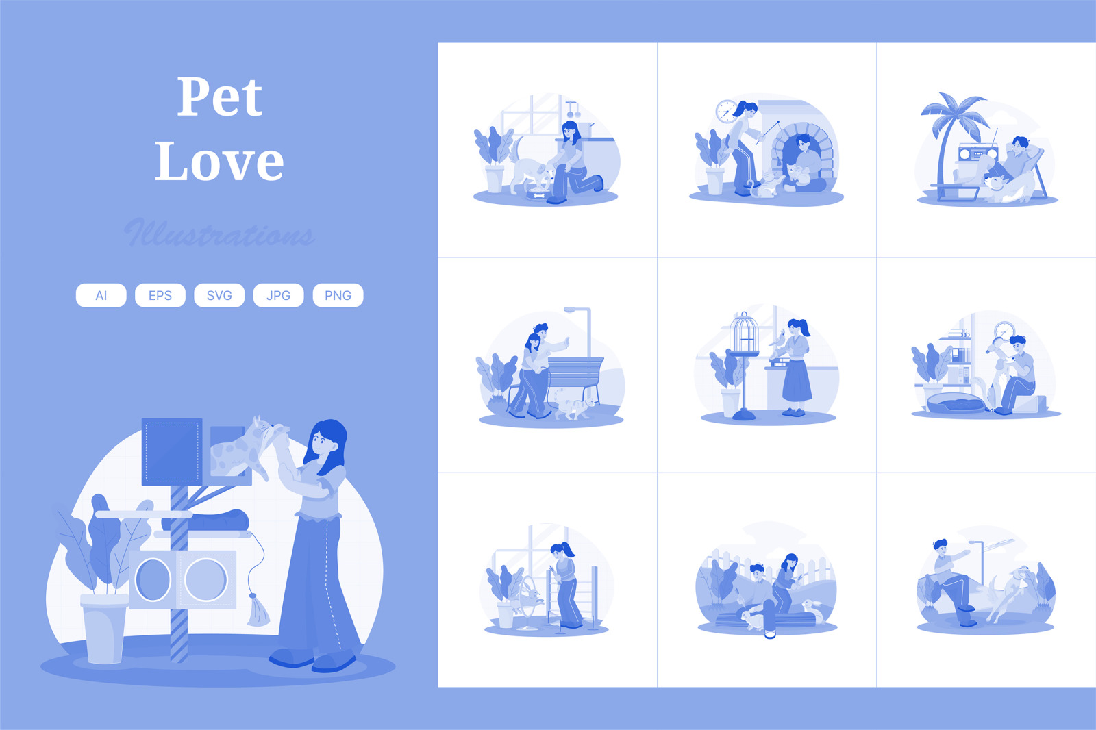 M703_Pet Love Illustration Pack M703_Pet Love Illustration Pack