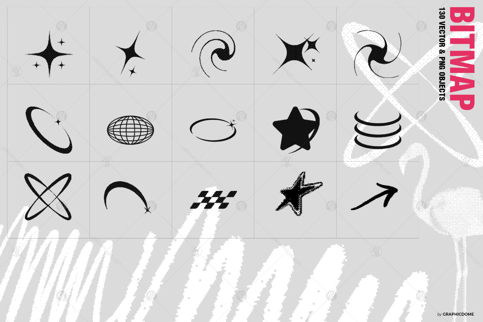 130 Dither Bitmap Vector & PNG Set 130 Dither Bitmap Vector & PNG Set