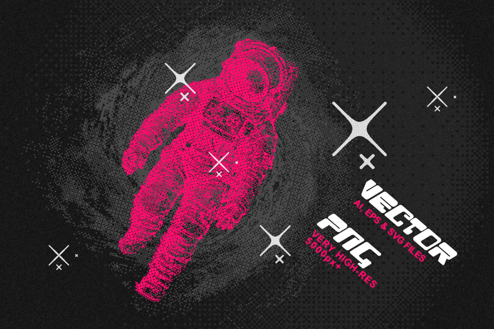 70 Space Bitmap Dither Vector &amp; PNG