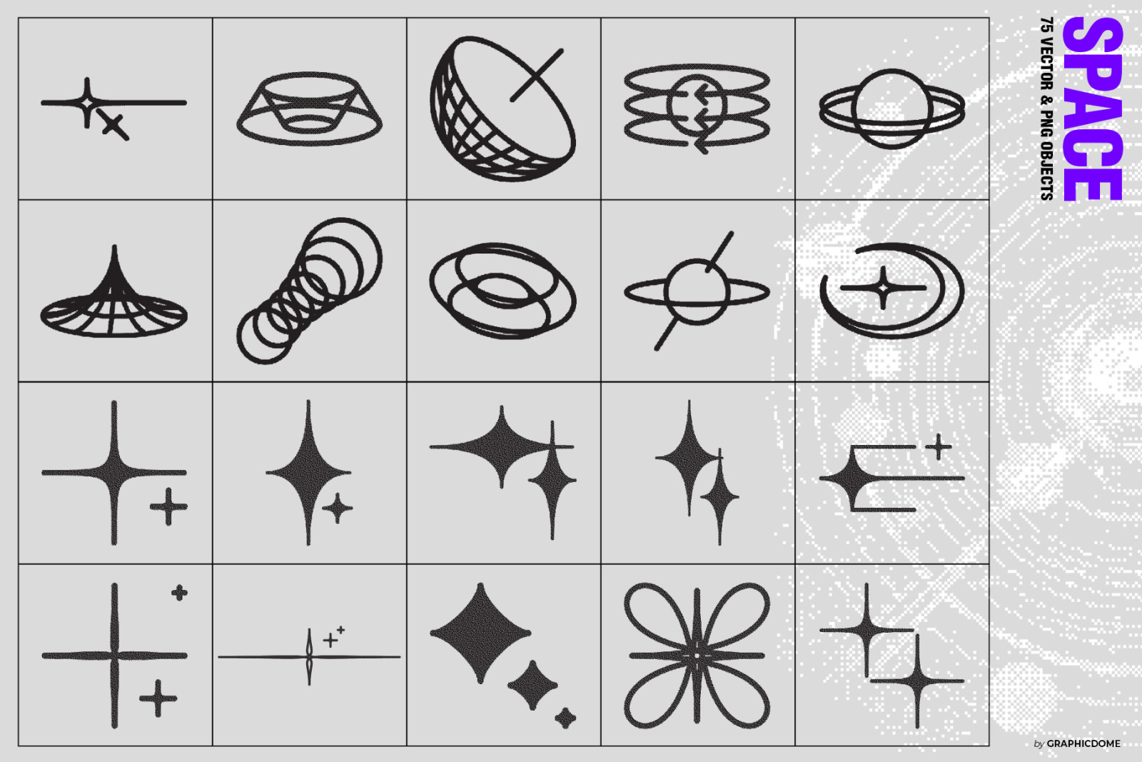 70 Space Bitmap Dither Vector & PNG 70 Space Bitmap Dither Vector & PNG
