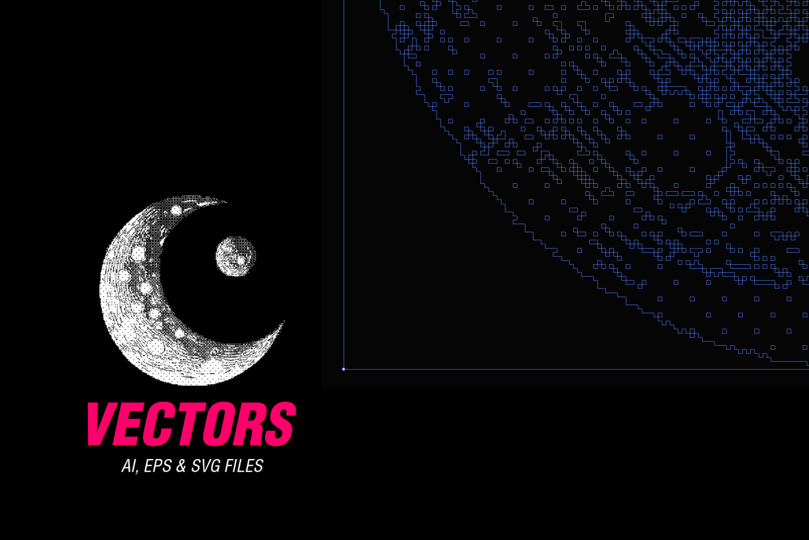 70 Space Bitmap Dither Vector &amp; PNG