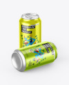 Two Aluminium Cans Mockup