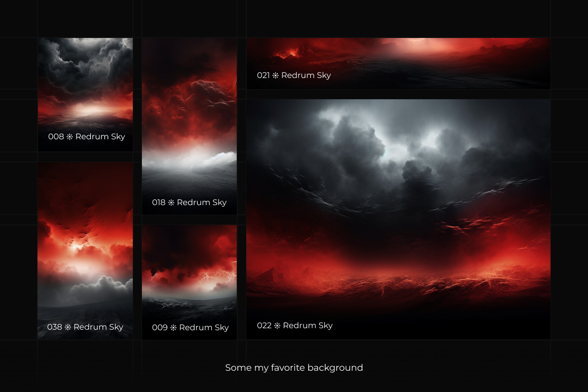 Redrum Sky ❊ Background Set