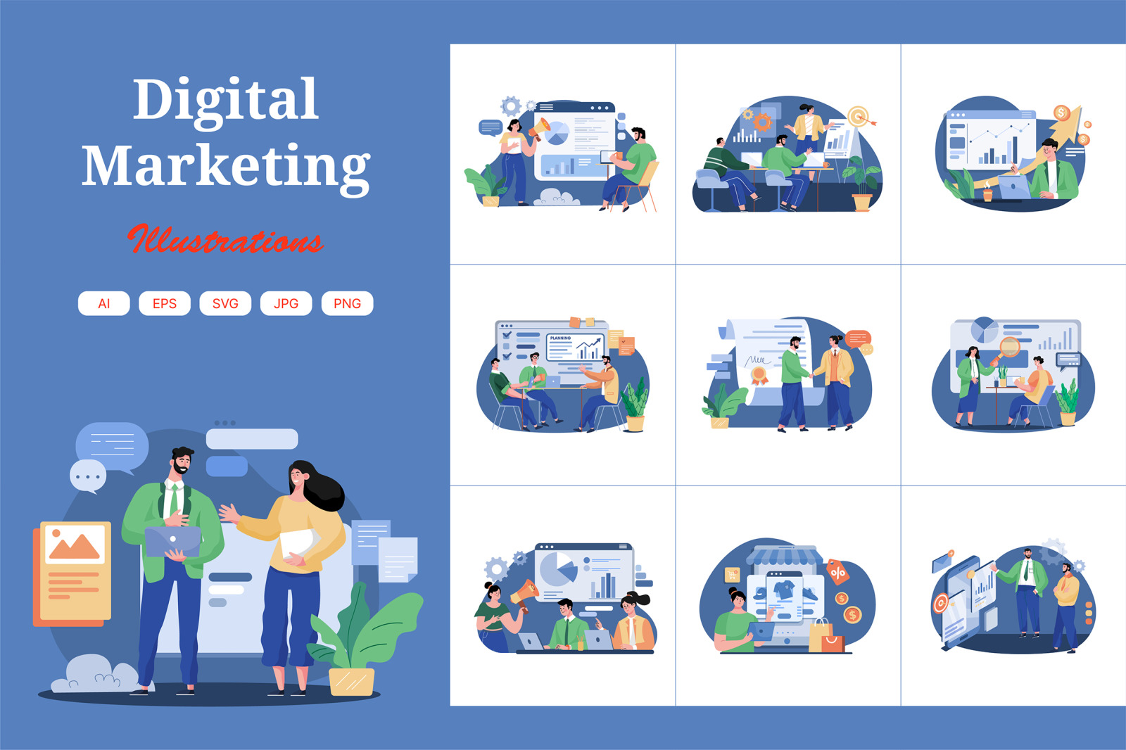 M446_Digital Marketing Illustration Pack