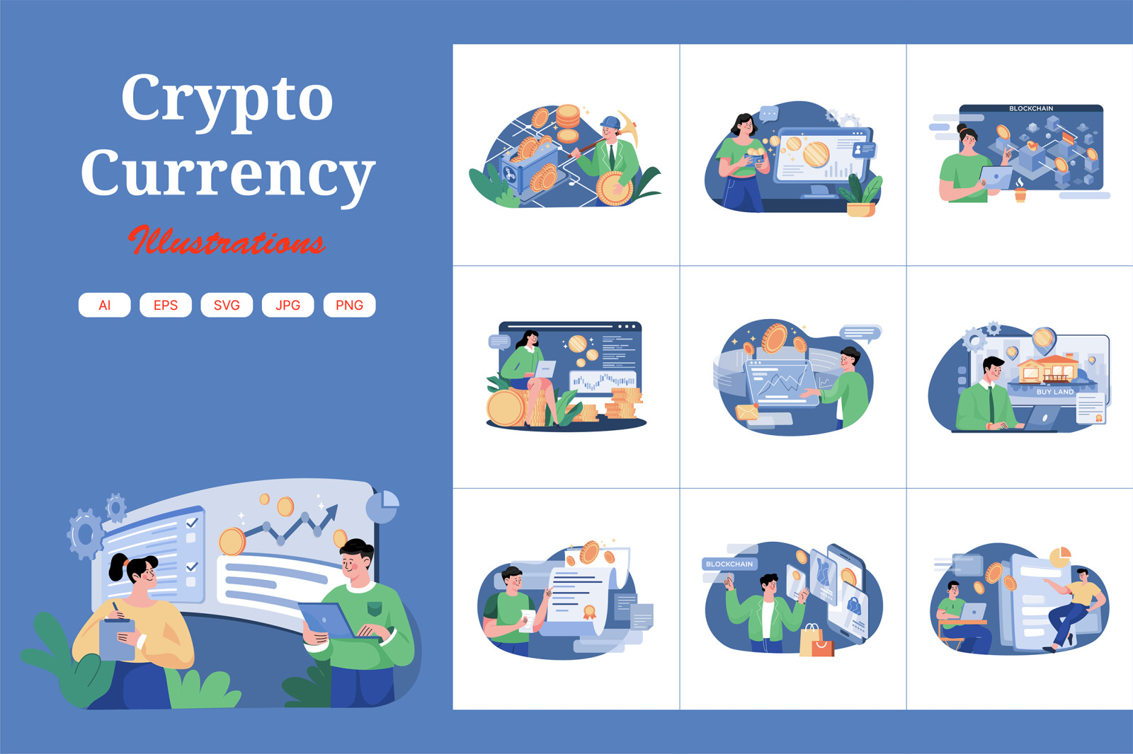 M438_Bitcoin & Blockchain Illustrations M438_Bitcoin & Blockchain Illustrations