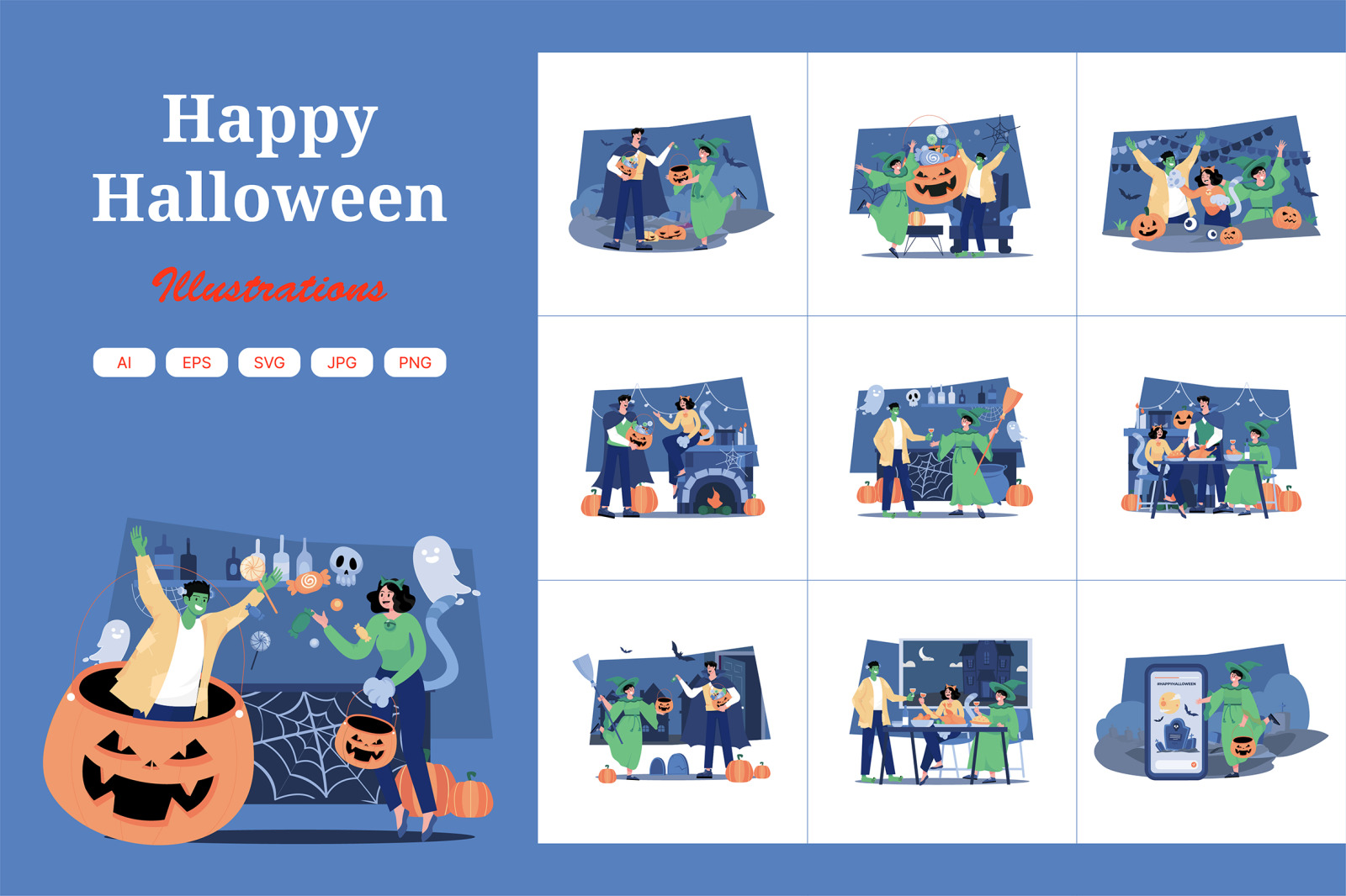 M538_ Halloween Illustration Pack