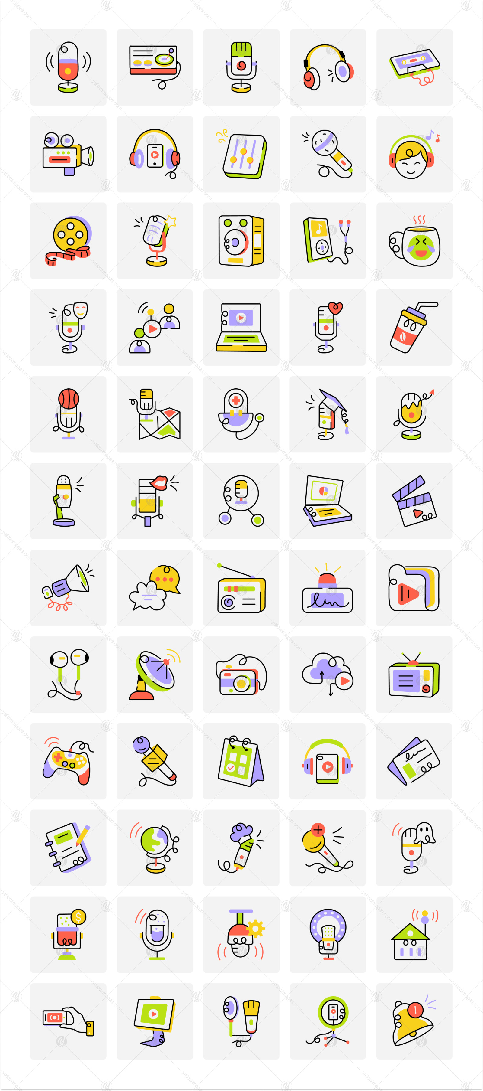 Animated Podcast Icons Animated Podcast Icons