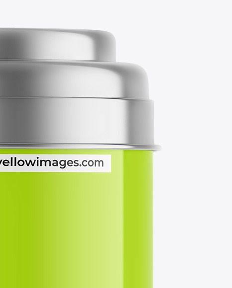 Glossy Tea Tin Can Mockup