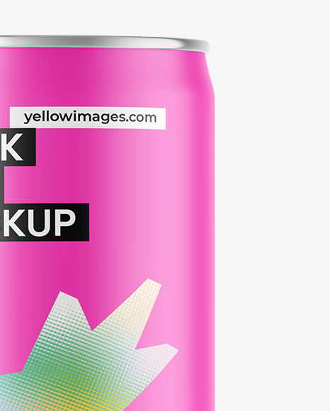 Matte Drink Can Mockup