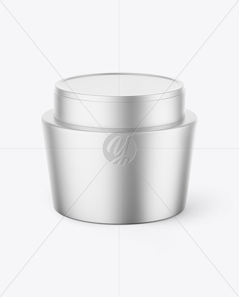 Metallic Cosmetic Jar Mockup Metallic Cosmetic Jar Mockup