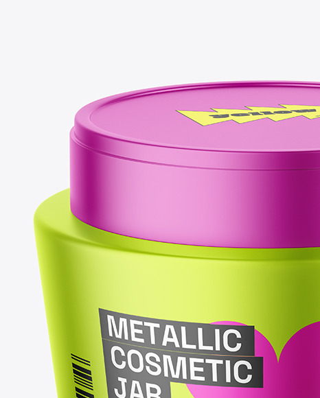 Metallic Cosmetic Jar Mockup Metallic Cosmetic Jar Mockup