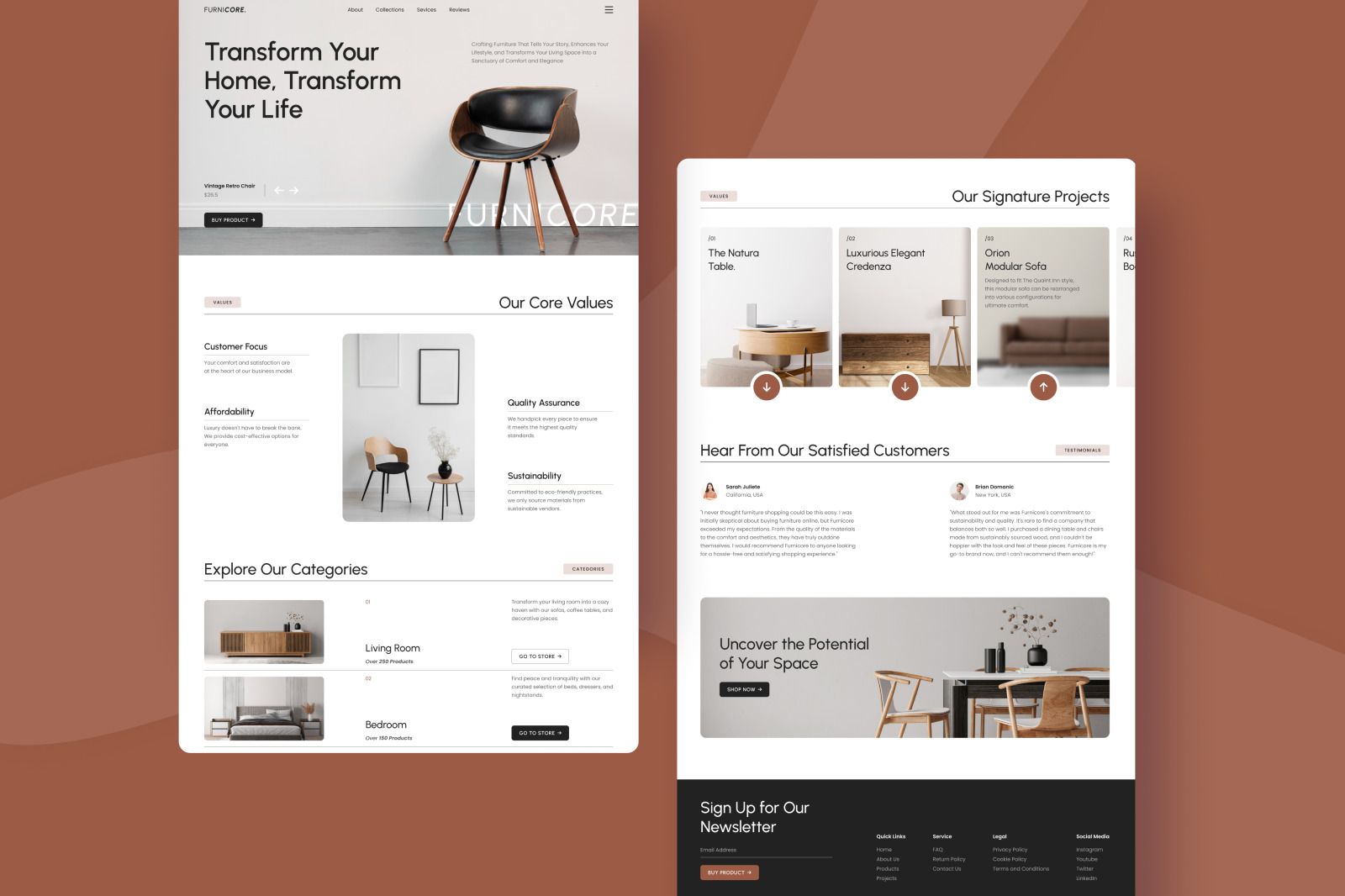 Furnicore - Furniture Landing Page