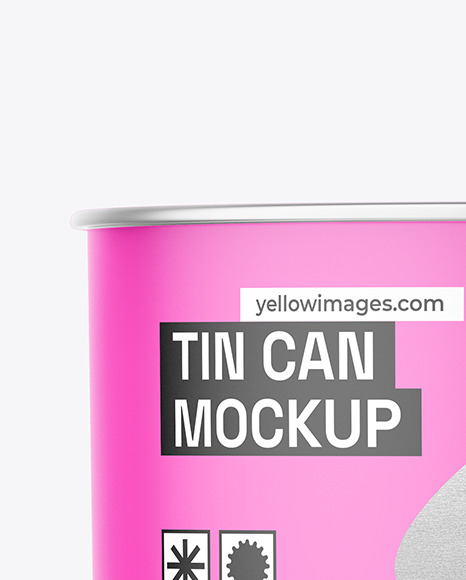 Matte Round Tin Can Mockup