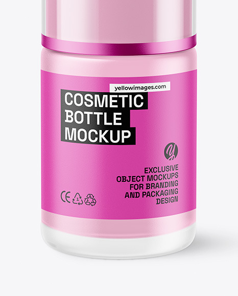 Frosted Cosmetic Bottle Mockup