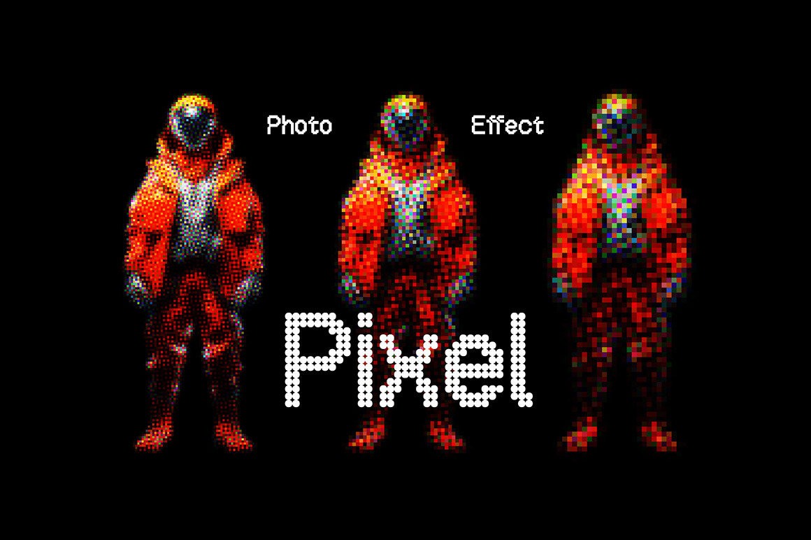 Colorful Pixels Photo Effect Colorful Pixels Photo Effect