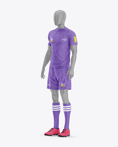 Soccer Kit w/ Mannequin Mockup - Half Side View