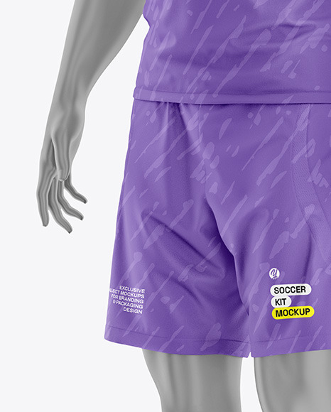 Soccer Kit w/ Mannequin Mockup - Half Side View