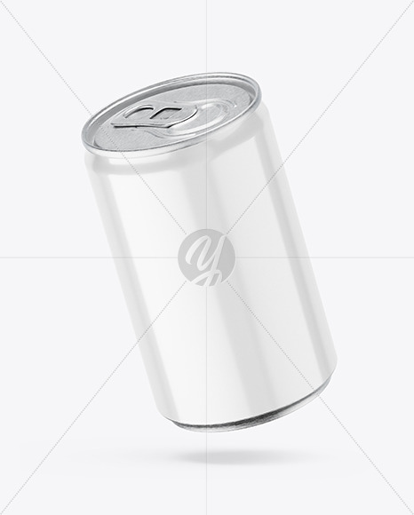 Aluminium Drink Can With Glossy Finish Mockup