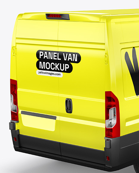 Panel Van Mockup - Back Half Side View