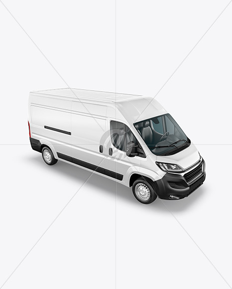 Panel Van Mockup - Half Side View