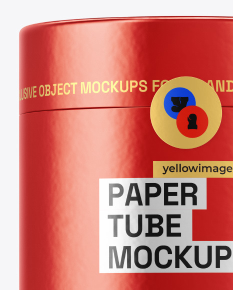 Metallic Paper Tube Mockup