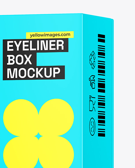 Glossy Eyeliner Box Closed Mockup