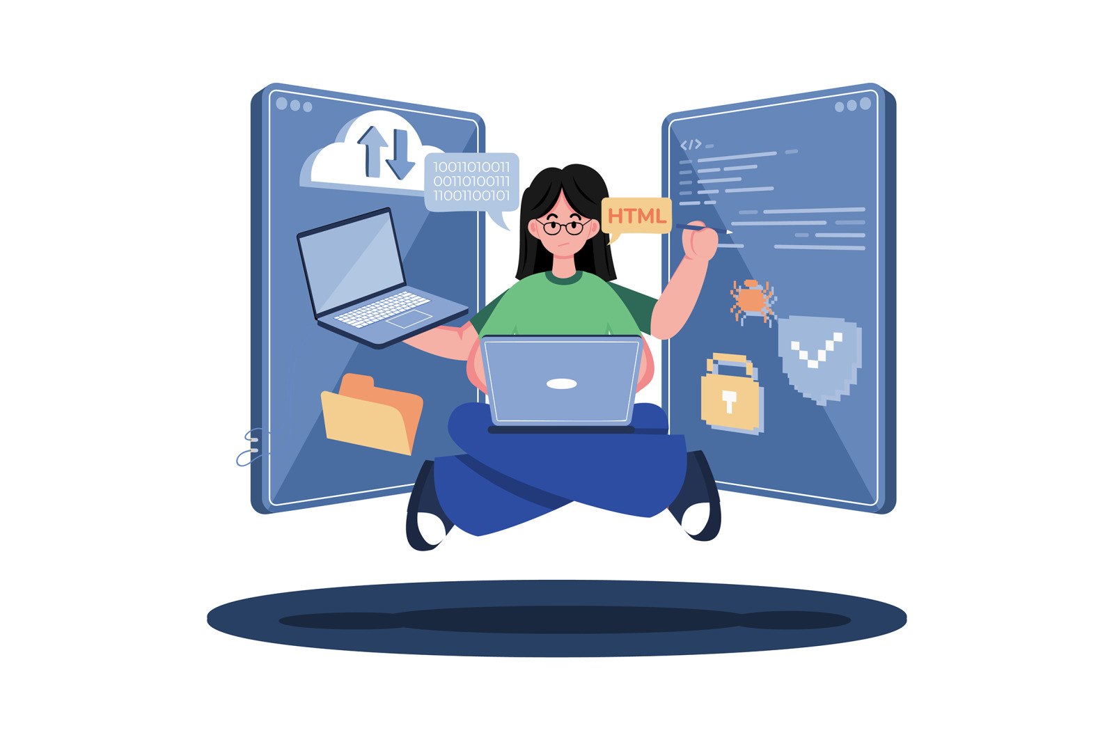 M731_Multitasking Concept Illustration Pack M731_Multitasking Concept Illustration Pack