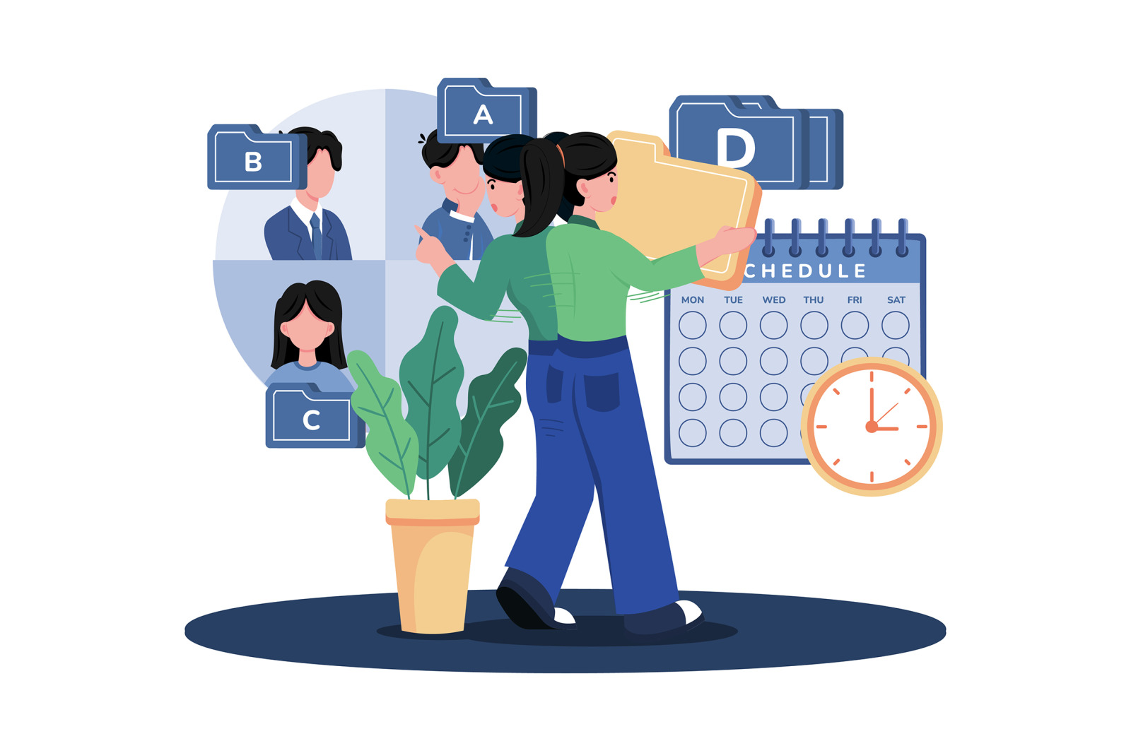 M731_Multitasking Concept Illustration Pack M731_Multitasking Concept Illustration Pack