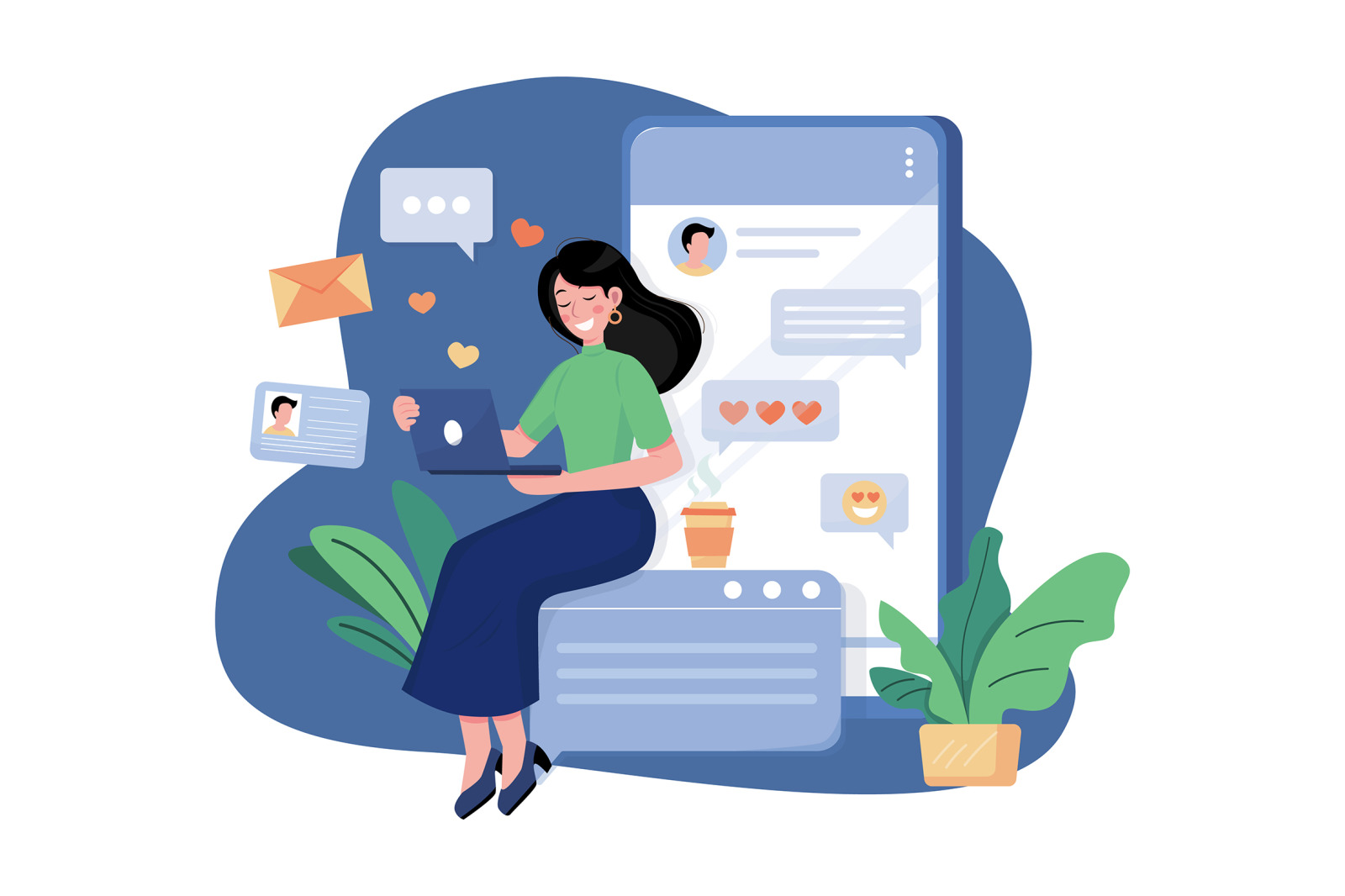 M435_Online Dating Illustration Pack M435_Online Dating Illustration Pack