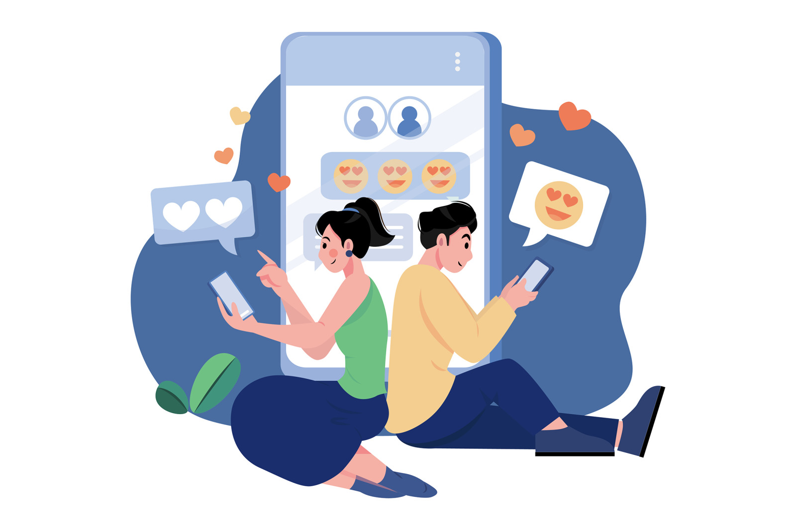 M435_Online Dating Illustration Pack M435_Online Dating Illustration Pack