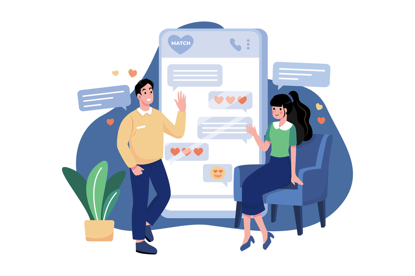 M435_Online Dating Illustration Pack M435_Online Dating Illustration Pack