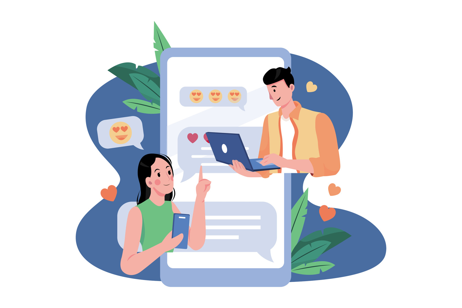 M435_Online Dating Illustration Pack M435_Online Dating Illustration Pack