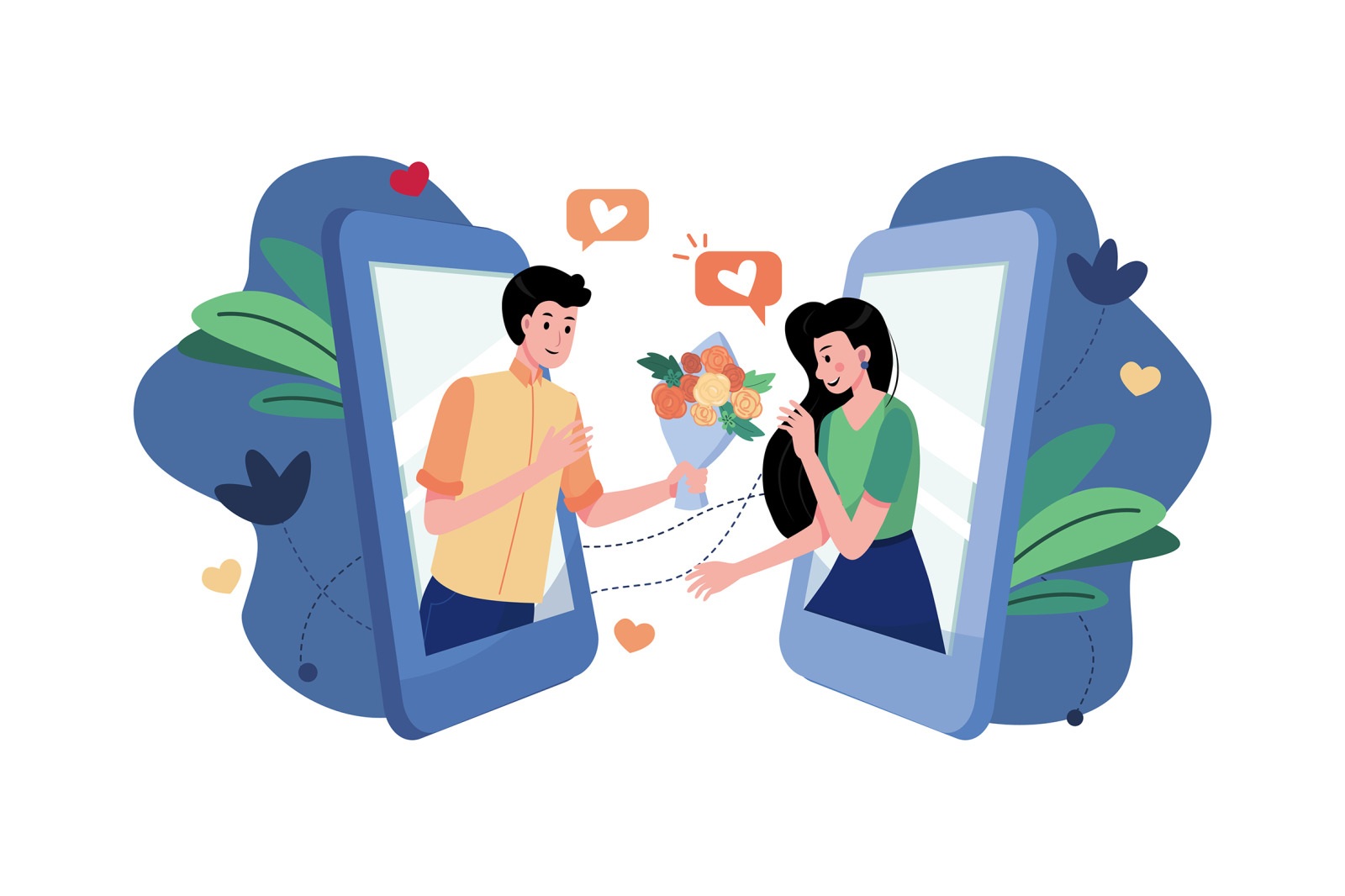 M435_Online Dating Illustration Pack M435_Online Dating Illustration Pack