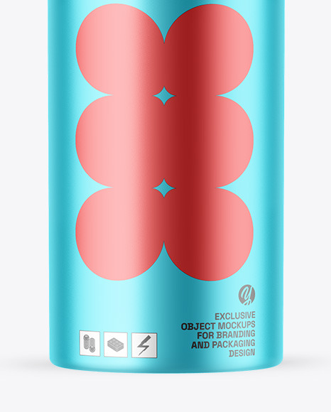 Matte Metallic Thermo Bottle Mockup