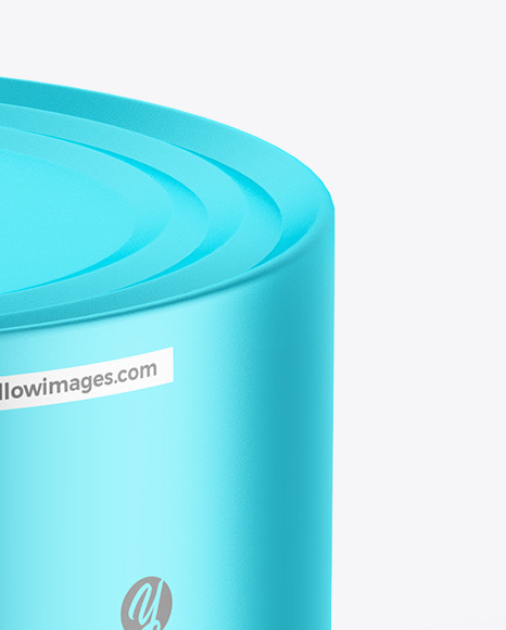 Matte Metallic Tin Can Mockup