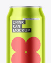 Metallic Drink Can Mockup