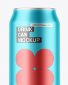 Matte Metallic Drink Can Mockup