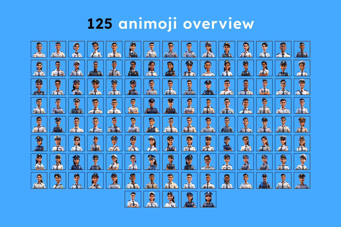 125 Animoji - Police 125 Animoji - Police