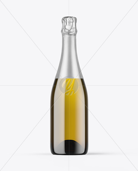Antique Green Glass Champagne Bottle Mockup Antique Green Glass Champagne Bottle Mockup
