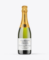 Green Glass Champagne Bottle Mockup